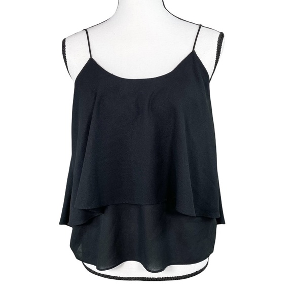 Paper Crane Black Tiered Camisole Blouse - Picture 1 of 7